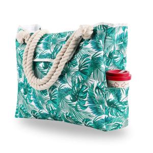 China Large Beach bag Holiday printing portable shoulder bag Large capacity canvas bag wholesale