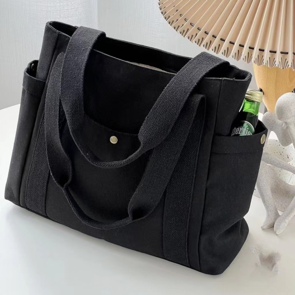 Canvas bag Tote going out canvas all-in-one work high appearance level commute large capacity art student single shoulde