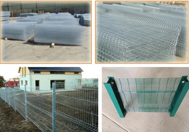 Roll Top 4mm BRC Welded Wire Mesh Fence Square Post
