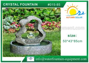 China Granite Water Cast Stone Garden Fountains With Crystal Ball Outdoor Ornament wholesale