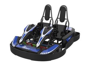 China Blue 48V 60Ah Battery Double Seater Go Kart 1050mm Wheelbase wholesale