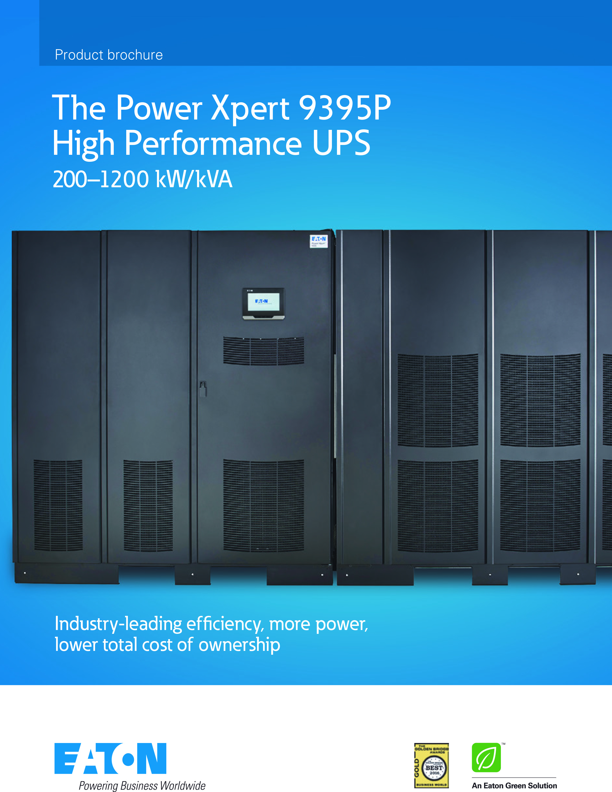 EATON UPS Brand 9395 series 200kva 300kva 1200KVA 3 phase online ups power supply systems for Manufacturing Pharmaceutical