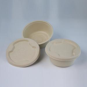 China 1250ml Disposable Paper Soup Bowls , Microwavable Compostable Bagasse Bowls wholesale