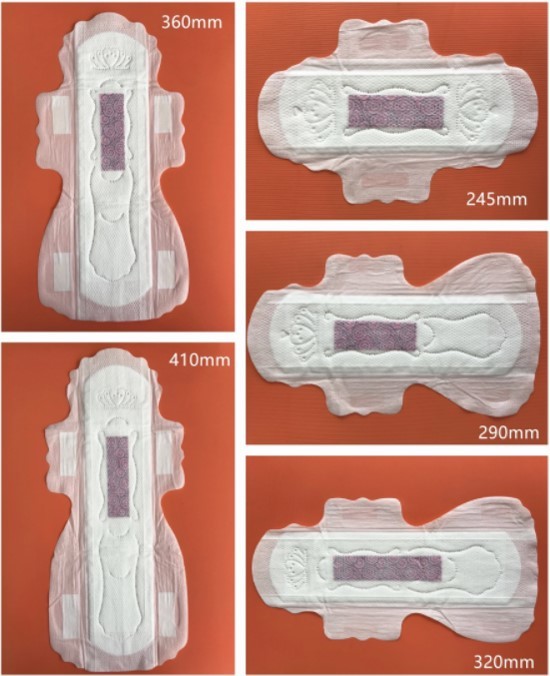 Non Toxic Breathable Hydrophilic Non Woven Cotton Sanitary Pads