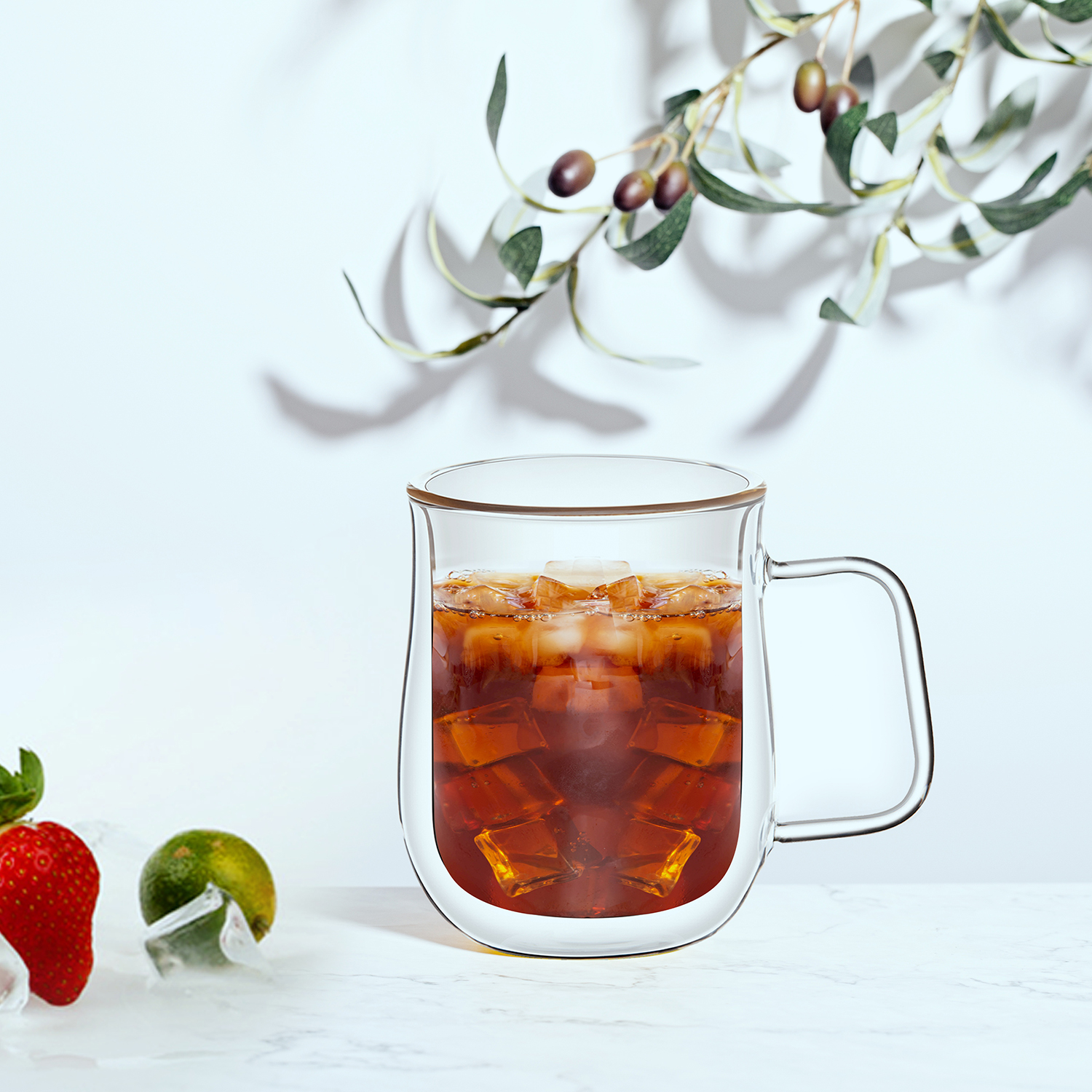 Amazon top seller High quality Borsilicate double wall Heat Resistant Hot Coffee Glss Double Wall Glass Cup