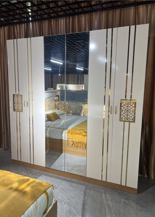 Luxury Modern King Size double king size bed Wood MDF PU Leather Material