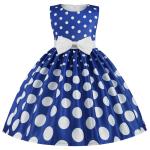Summer Children's Clothing Girls Polka Dot Dress Holiday Party Evening Dress
