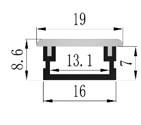 China Thin Oblong Waterproof LED Profile Linear 19*7mm Surface Mounted wholesale