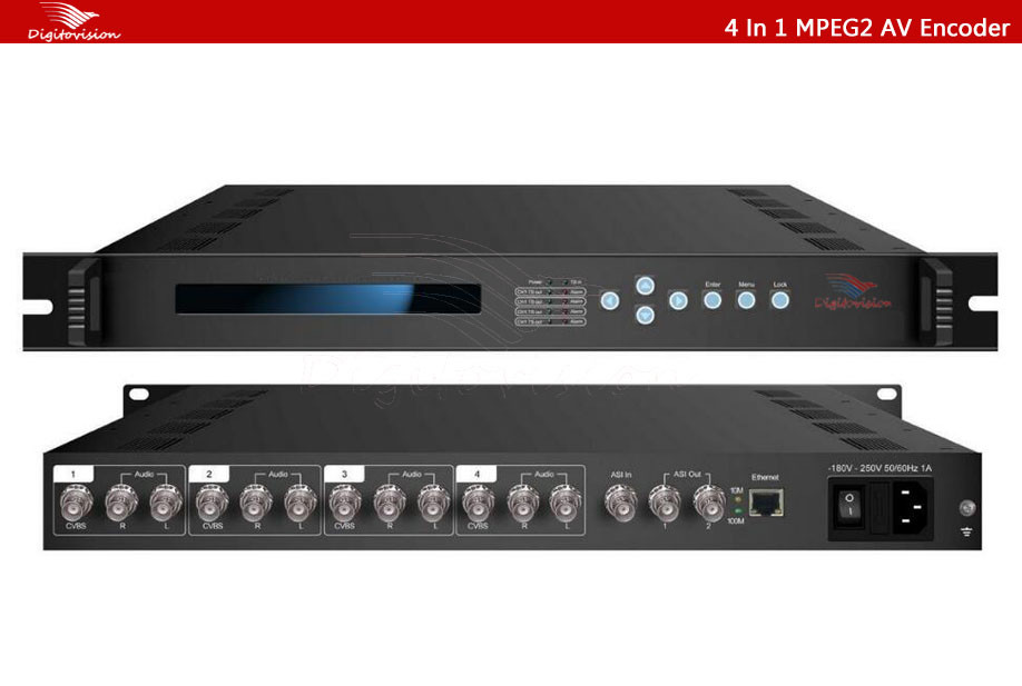 Low cost 4 in 1 Cable tv digital headend AV/hd mi mpeg2 hd encoder