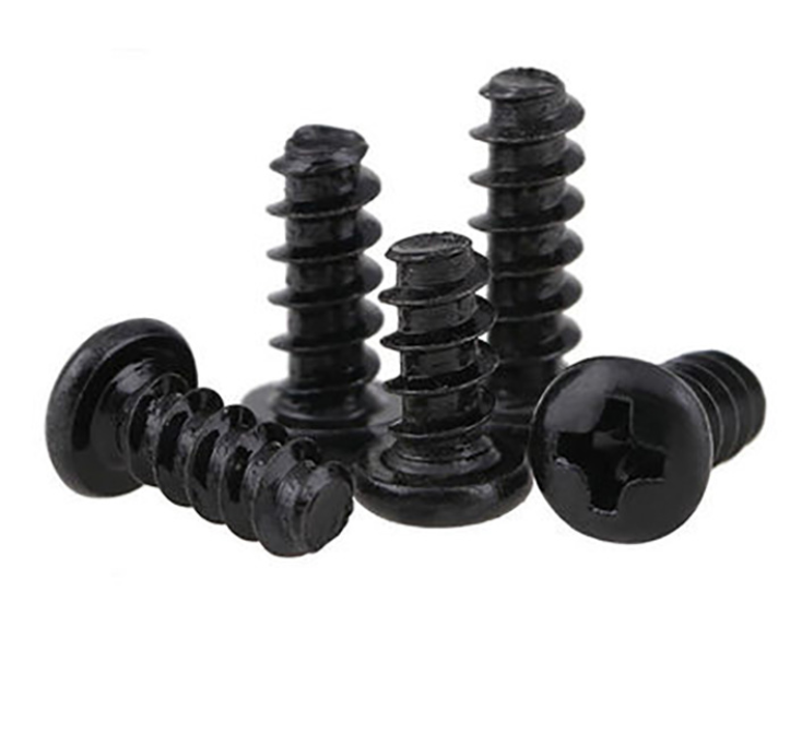 Cross Recessed Pan Head Tapping Screws M3-M16 Class 12.9 Black Oxide Coating Steel