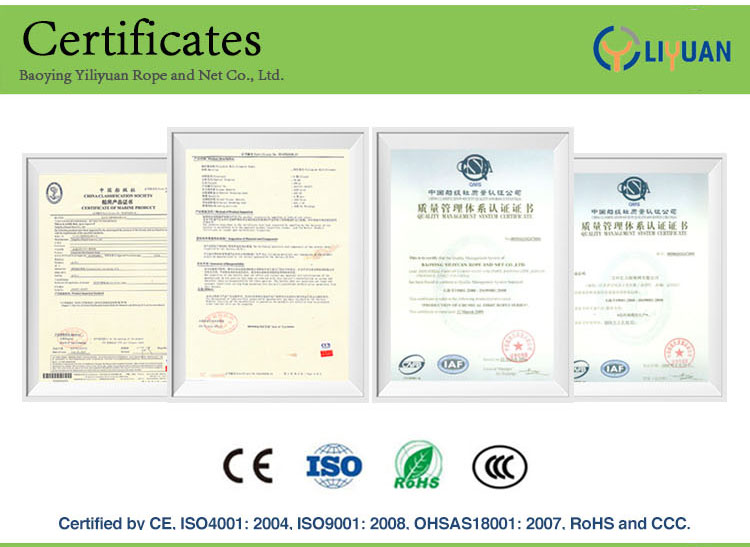 CCS.ABS.LRS.BV.GL.DNV.NK Certified Polyester Rope 12mm for Marine Boat Yacht YILIYUAN