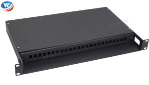 China WAN 19 Rack Mount Fiber Patch Panel 1U 48 Port LC Adapter wholesale