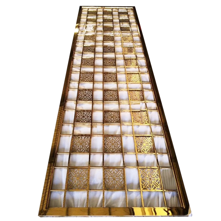 Elegant separation stainless steel room divider wall panels