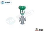 Pneumatic Three Way Flow Control Valve PN 64 Bar In Diverting / Mixing