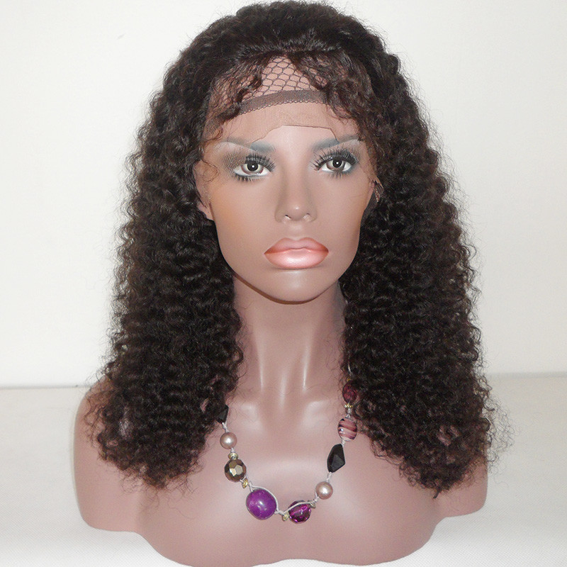 Afro Curl Virgin Human Hair Full Cuticle Brazilian Lace Wigs for african women