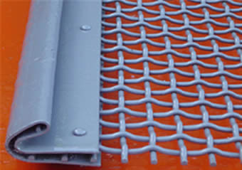 High Manganese 65MN Woven Vibrating Screen Mesh With Clamp Bending 7