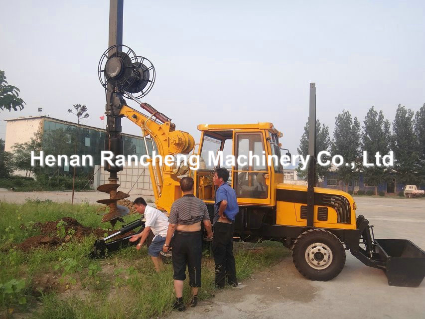 Wheeled Rotary Drilling Rig Pressure Type Drilling 11m / 13m / 15m / 20m Depth