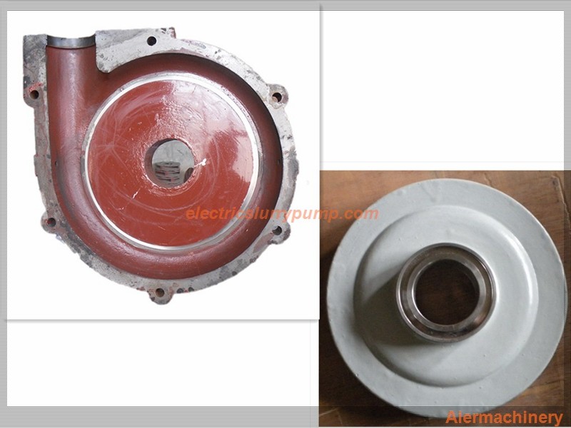 Anti Abrasion Electric Slurry Pump Spare Parts High Chrome Alloy / Rubber Material