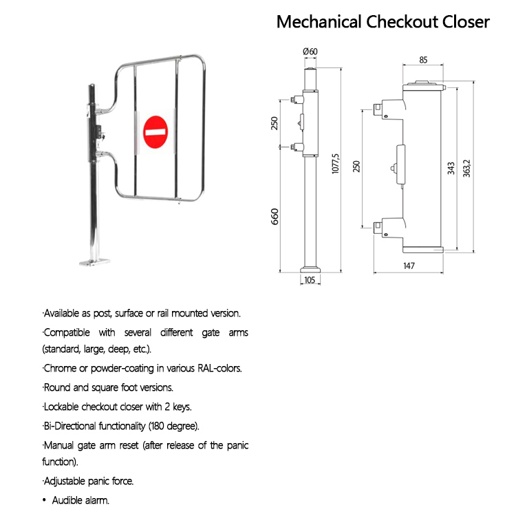 Electric Turnstile Swing Gate , Access Control Barriers Double Movement Swing Gate Turnstile