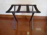 Square Wooden Luggage Hotel Display Stand With Webbing Collapsible Structure