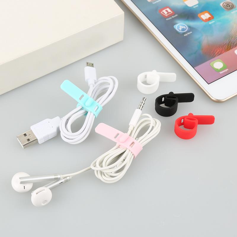 1.5mm-2.0mm Oval Silicone Self Gripping Cable Ties 6.5cm 7.4cm
