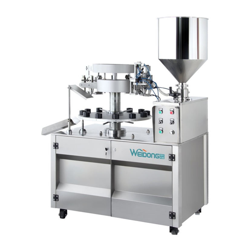 Tube Filling Cup Sealer Filler Jelly Sealing Machine With PLC 30pcs / Min