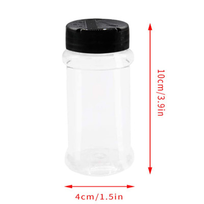 100ml Plastic Spice Bottle Containers For Storing Bulk Kitchen Supplies