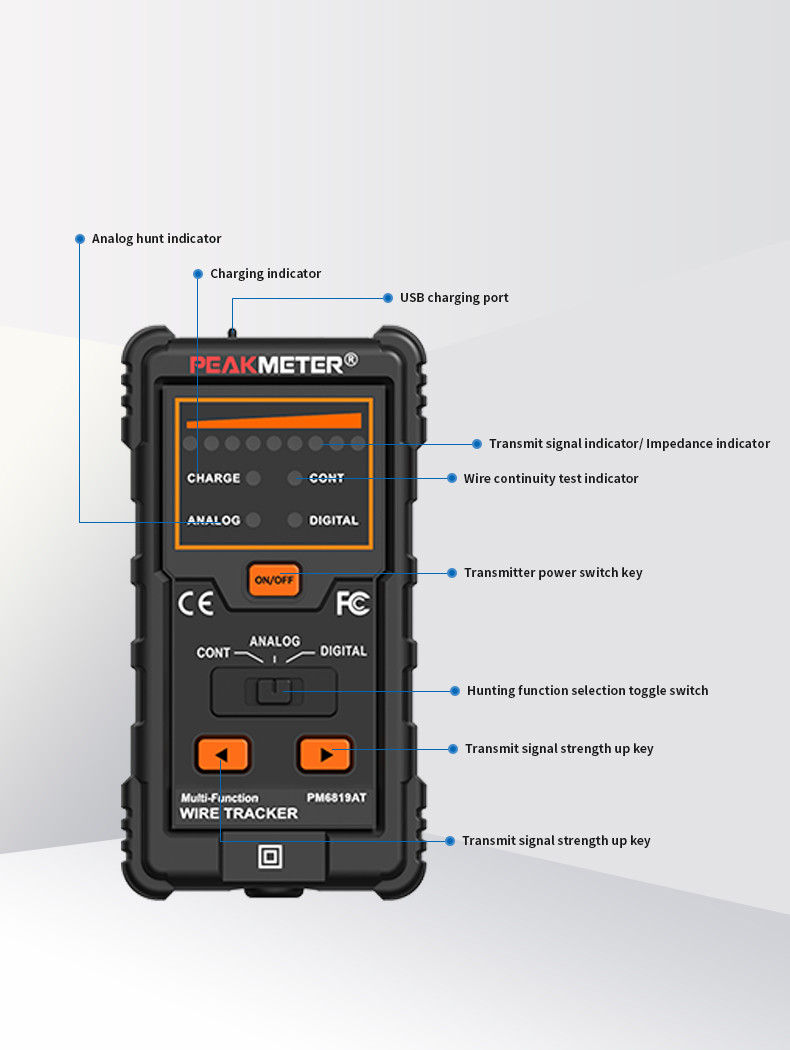 RJ45 Handheld Cable Line Tester Digital Analog Signal Transmission And Continuity Test