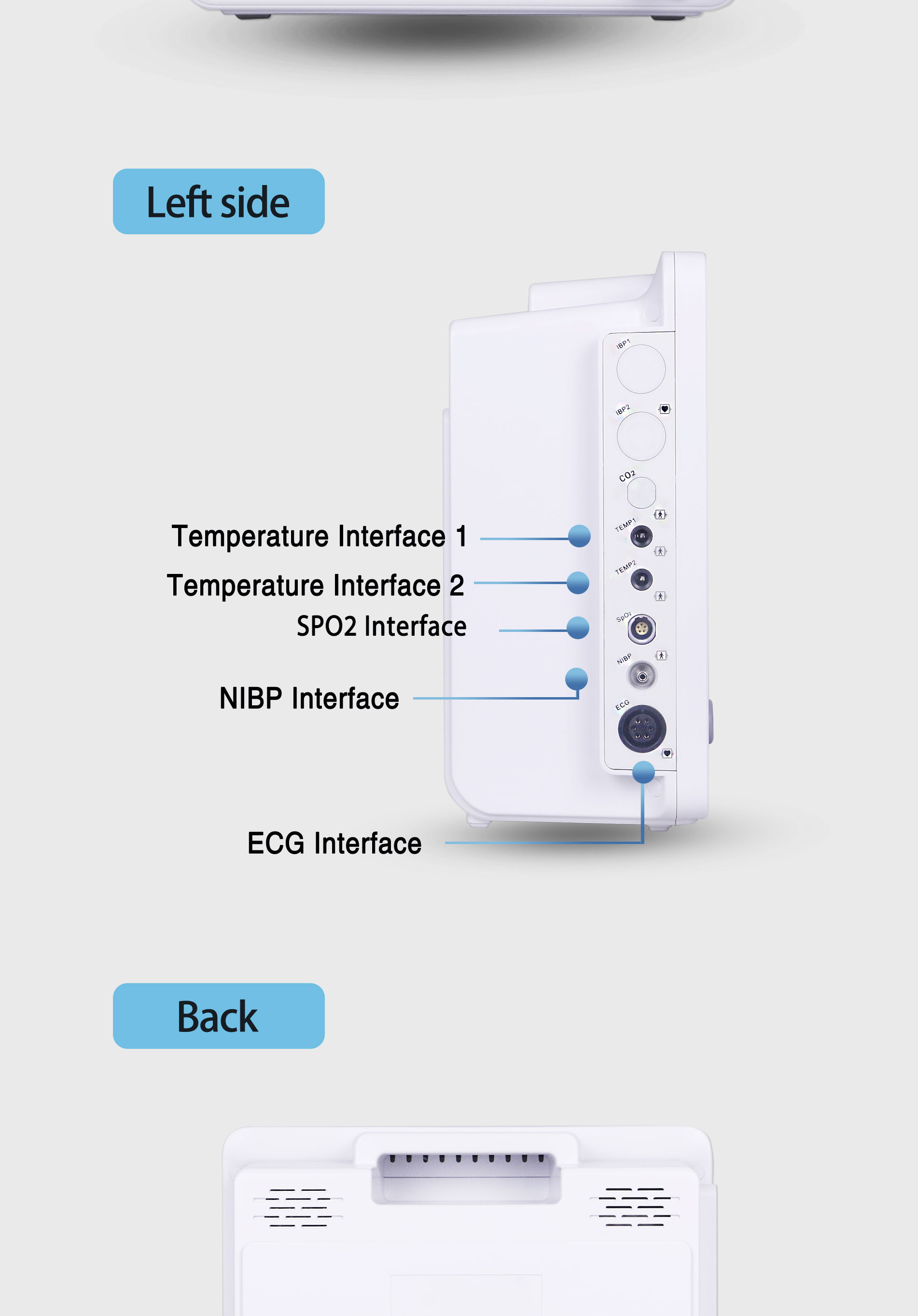 High Resolution Adult Multi Parameter Patient Monitor For Neonatal Pediatric