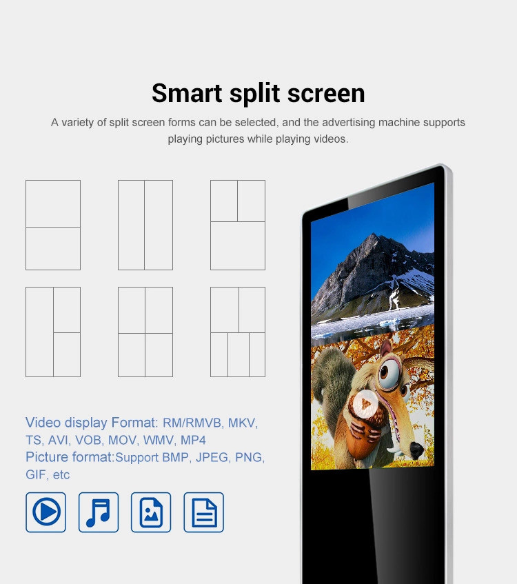 2K High Definition Indoor Advertising LED Display 43 Inch OEM / ODM Acceptable