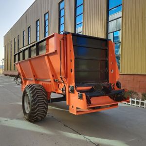 Farm Trailer Horizontal Auger Traction Manure Spreader For Farmland