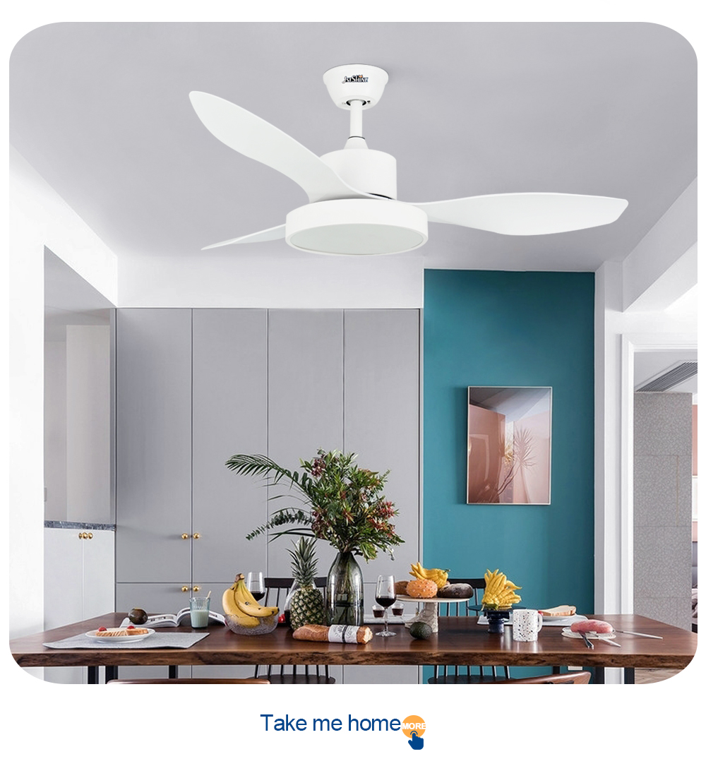 48" AC/DC Copper Motor Ceiling Fan with Remote Control and Natural Wind Function