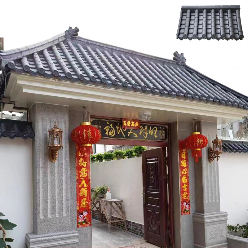 Plastic Japanese Roof Tiles Lightweight Building Material Wall Tiles Roof Sheet For Old Japanese Traditional Roof
