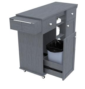 China Movable Kitchen Island Wood Countertop With Drawers Storage wholesale