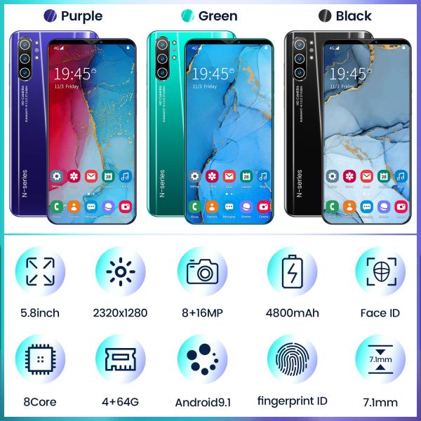 Face ID Unlocked 5.8 Inch Original Smart Phone Android 9.1