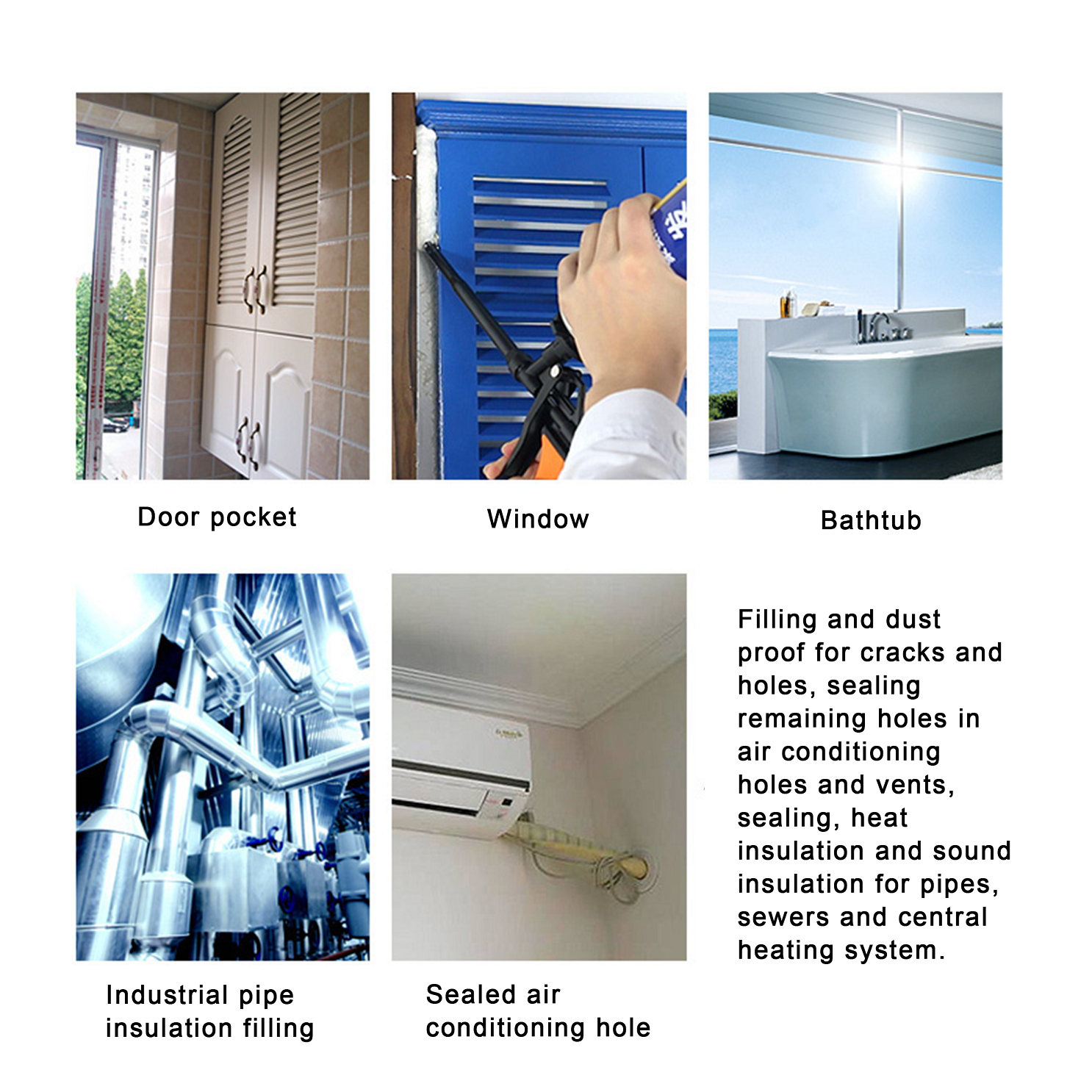 Polyurethane Spray PU Foam sealant for window and door