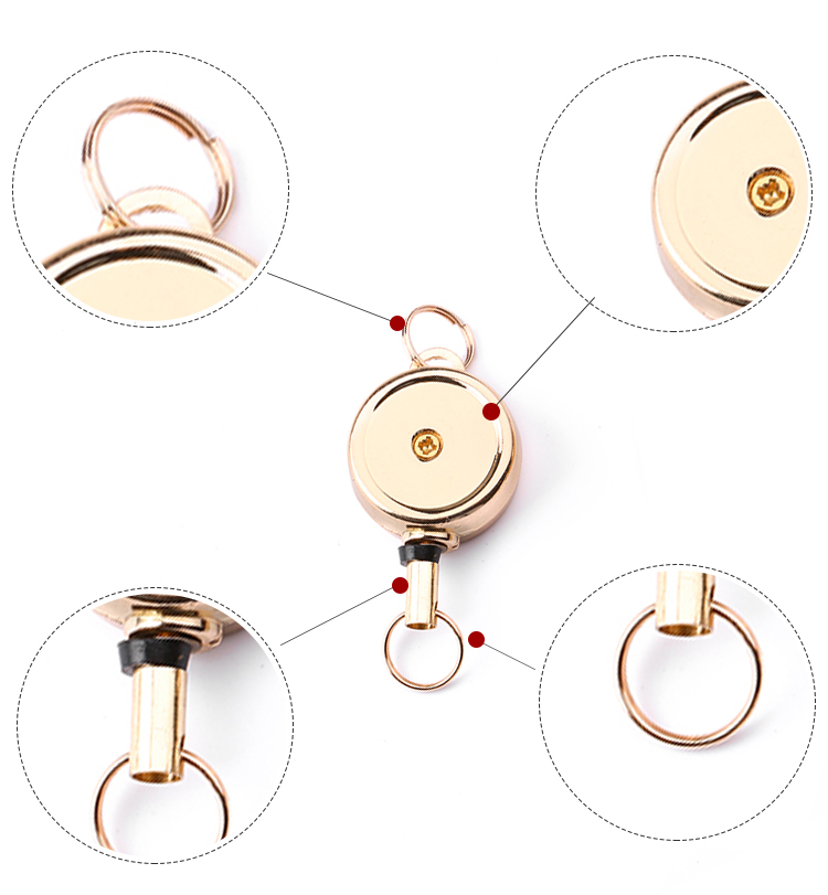 Deyi Retractable Metal Badge Reel Swivel Alligator Clip Students, Teachers, Office Worker