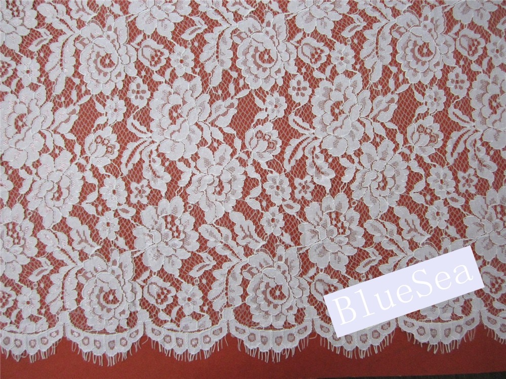Eyelash Cord Lace Fabric for Wedding Dress