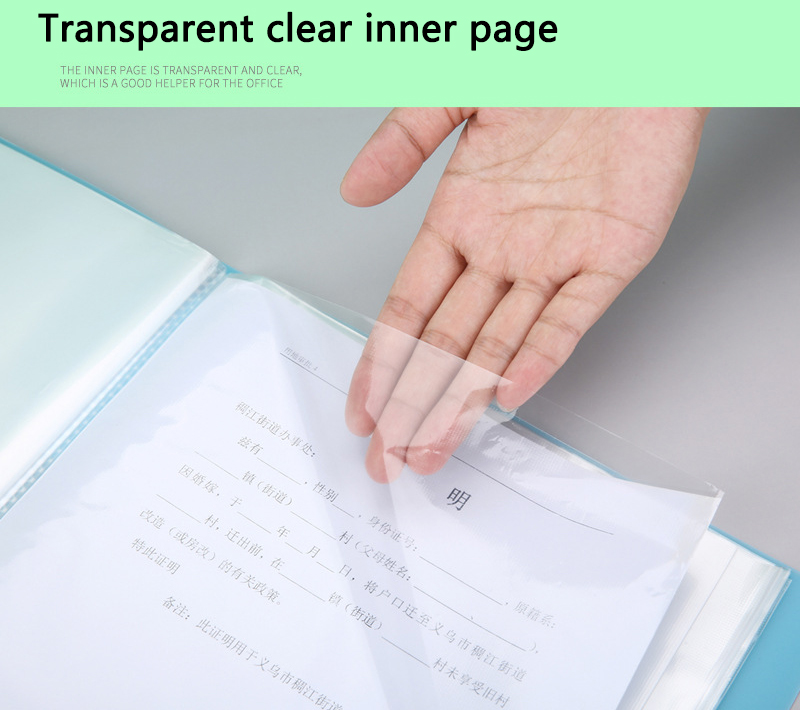 A4 Multi-layer Loose Leaf Student Test Paper File Folder for Office Stationery Supplies