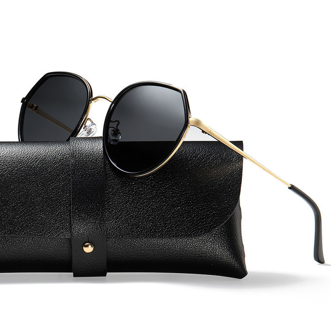 Polarized Women BSCI 142MM Resin Lens Sunglasses Luxury PC With Metal