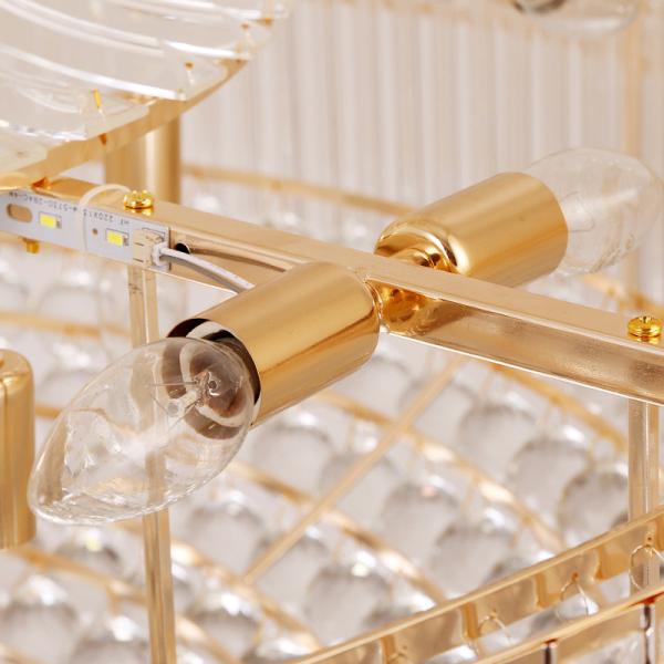 JYLIGHTING Luxury Hotel Lobby Pendant Lamps European Style Large Villa Crystal Chandelier Remote Square Warm White For Room Crystal Pendant Light