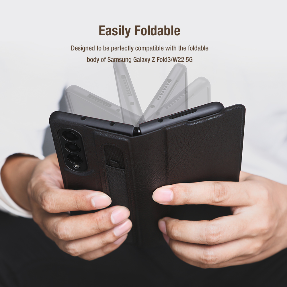 Shockproof Nillkin Aoge Leather Case Samsung Galaxy Z Fold 3 5G Mobile Phone
