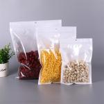 white Translucent pearl film zipper bag for jewelry/Apprarel packaging