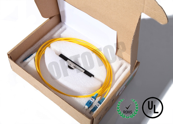 1060 / 1550 nm WDM Fiber Optic Cable Splitter 1 X 2 SC / UPC 2 mm High Channel Isolation