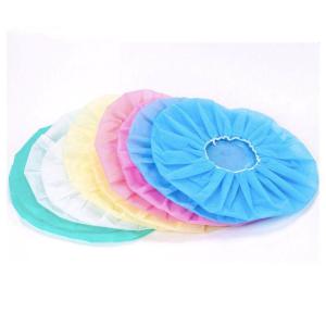 China Nonwoven Disposable Bouffant Caps Environmental Friendly For Beauty Industry wholesale