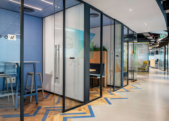 Eco-Friendly Sustainable Modular Office Walls Demountable Glass Partition Wall