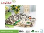 Stackable Anti - Slip Bamboo Food Tray Nordic Colorful Flower And Bird Style