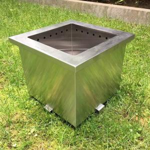 China SS 304 Food Grade BBQ Fire Pit Portable 17 Inch Large Stainless Steel Outdoor Smokeless Stove wholesale
