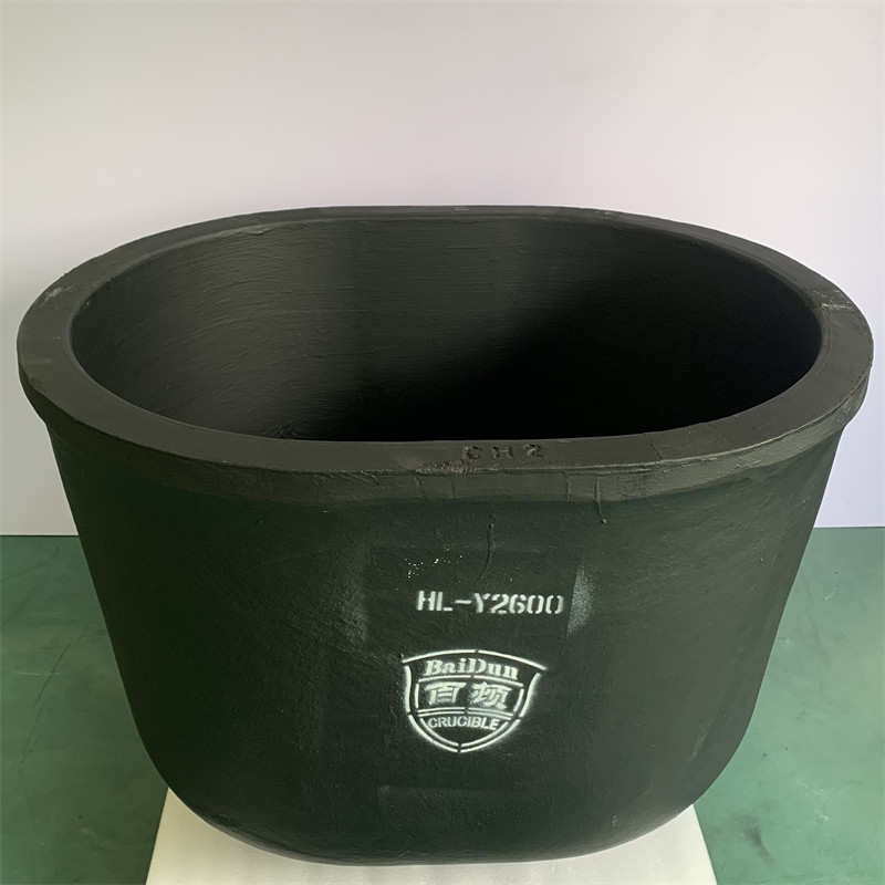 Silicon Carbide Graphite Oval Type Crucible Metal Melting Oxidation Chemical Resistance