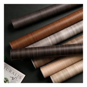 China 61cm Width Contemporary Design Style Natural Textured PVC Wood Wallpaper Wallcoverings for Furniture or Kitchen wholesale